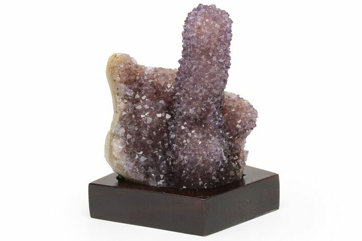Tall, Amethyst Stalactite Formation With Wood Base - Uruguay #236942
